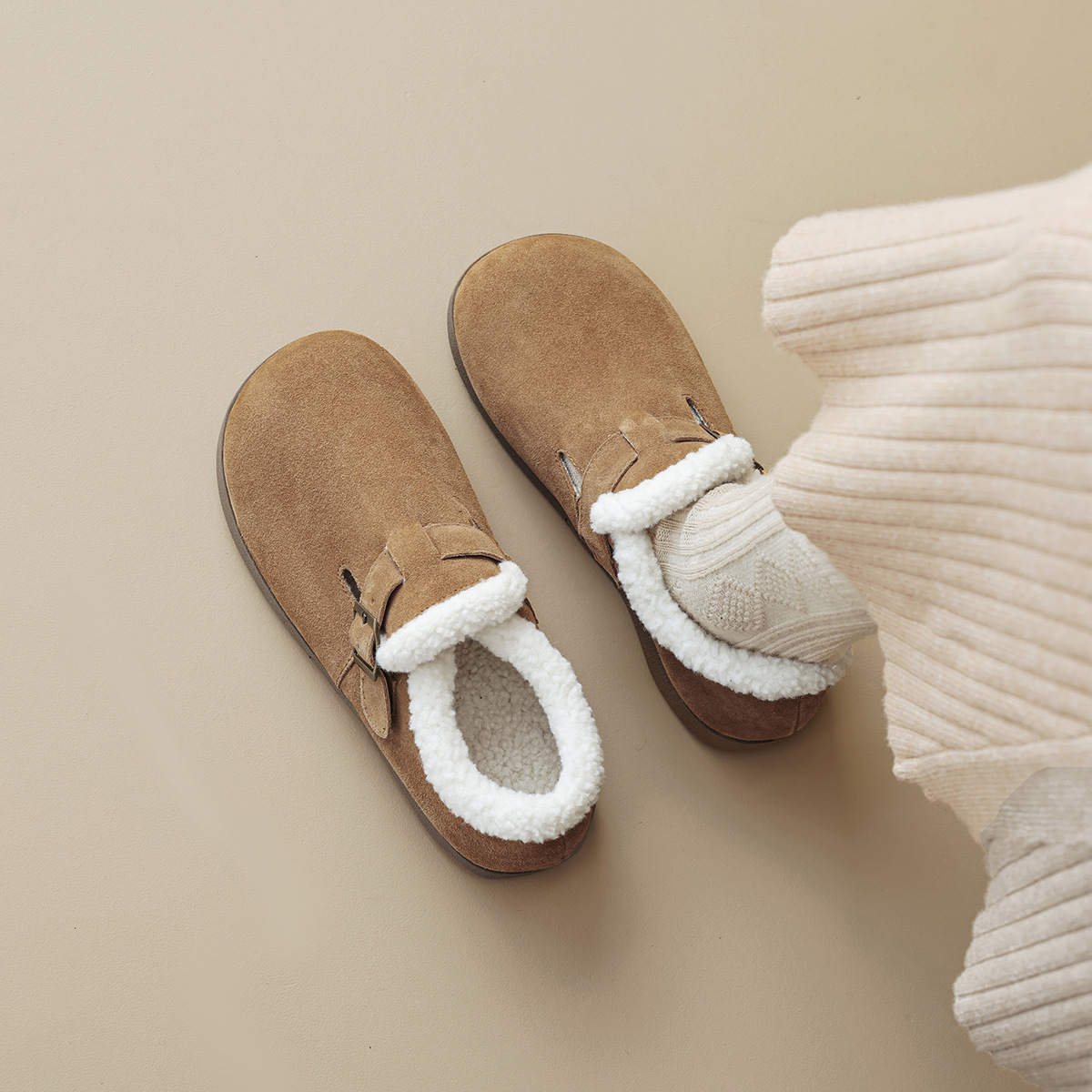 JHC-YW38 | Genuine Cow Leather Winter Shearling Fur-Lined - Fujian Jinhongchang Sports Goods Co., Ltd.