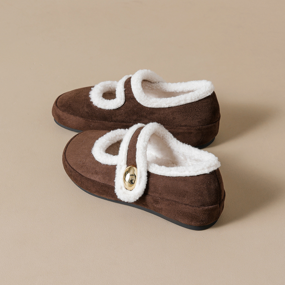 JHC-YW58 | Suede & Cork Winter Shearling Fur-Lined - Fujian Jinhongchang Sports Goods Co., Ltd.