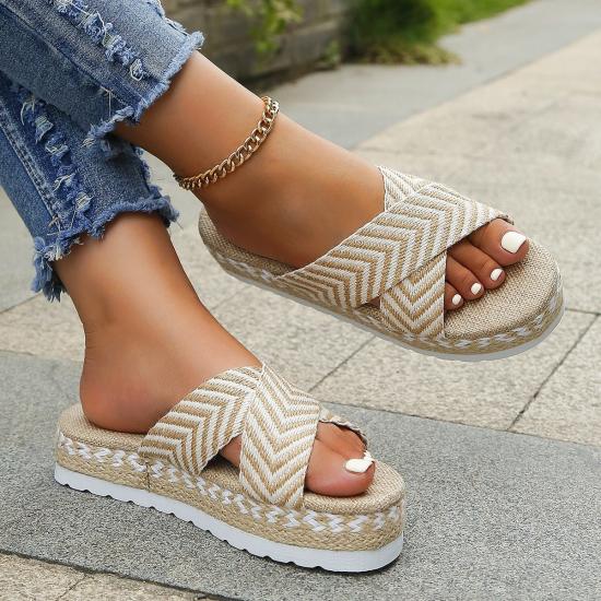 JHC-AMW-421 | New Matsuke Thick Sole Cross Slope Heel Casual angle 4