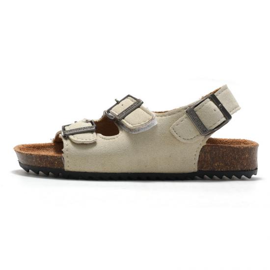 JHC-CCO039 | Children Leather Cork Slippers Boys Girls Flip Flops angle 5