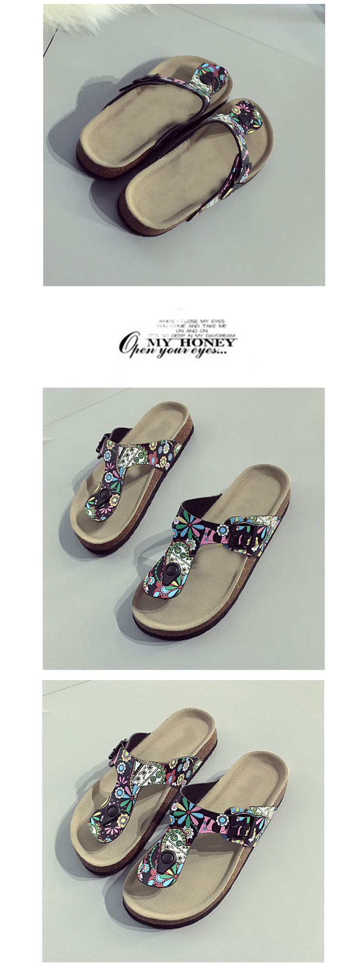 JHC-CCS078 | Fashion Platform Cork Slippers Sandals angle 9