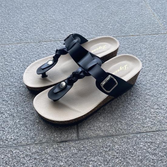 JHC-E203 | Fashion Wedges Flip Flops Women Cork Sole angle 2