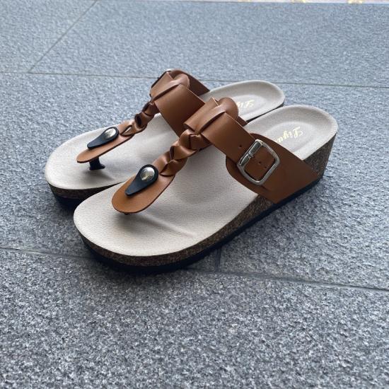JHC-E203 | Fashion Wedges Flip Flops Women Cork Sole angle 3