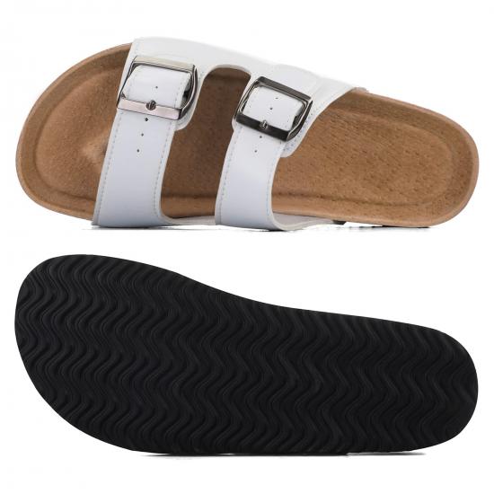 JHC-HZ0034 | Womens Feetbed 2 Straps Adjustable Buckle Slip on angle 3