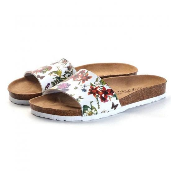 JHC-TX-137 | Ladies Slippers and Sandals Cork Flower Printing - Fujian Jinhongchang Sports Goods Co., Ltd.