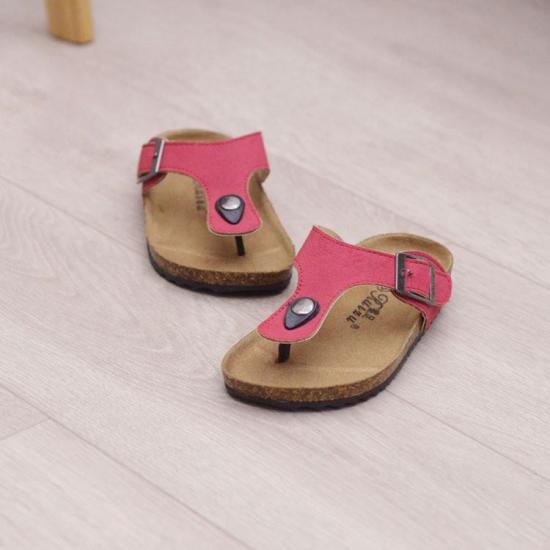 JHC-TX-166 | Children Cork Slippers Fashion Summer Slides angle 2