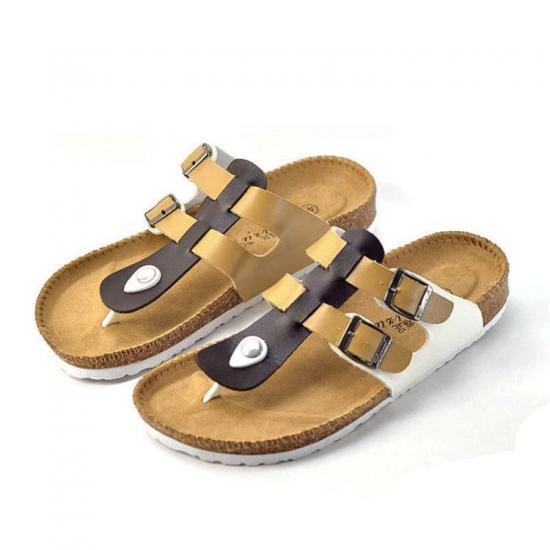 JHC-TX-167 | Unisex Cork Sole Slippers Casual Beach Double angle 3