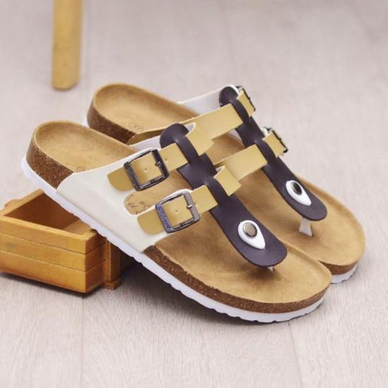 JHC-TX-167 | Unisex Cork Sole Slippers Casual Beach Double angle 6