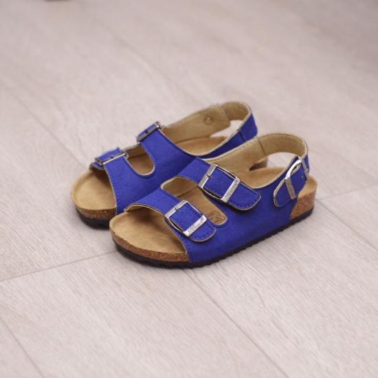 JHC-TX-175 | Summer Cork Slippers Children Leather Slides angle 4