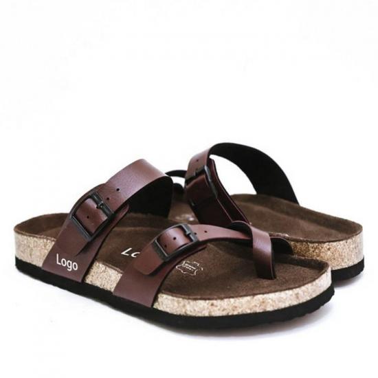 JHC-TX-m19 | Summer Men's Cork Sole Slipper Suede Leather - Fujian Jinhongchang Sports Goods Co., Ltd.