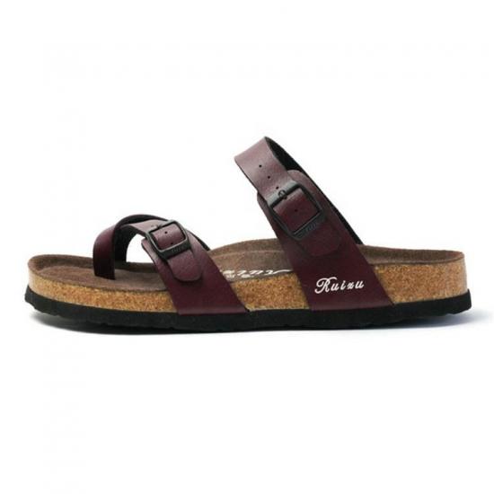 JHC-TX-m19 | Summer Men's Cork Sole Slipper Suede Leather angle 4
