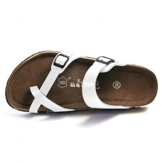 JHC-TX-m19 | summer beach slippers cork wood flower printing angle 6