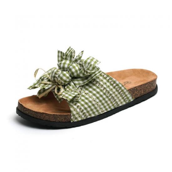 JHC-TX-M22 | Women Bow Sliders Sandal Summer Fancy Flat angle 5