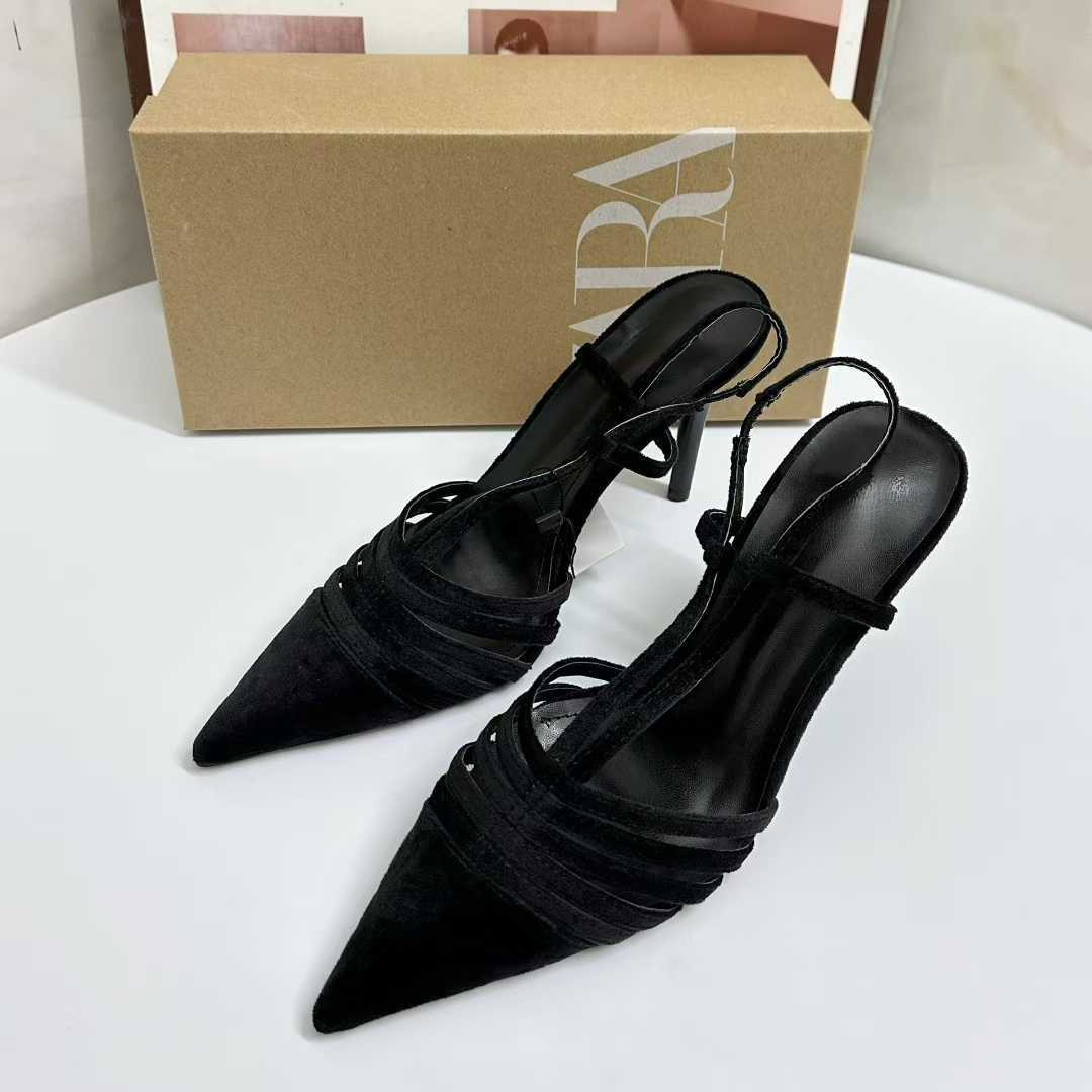 JHC-HB-072 | Pointed-Toe Stiletto Heel Dress Sandal angle 2