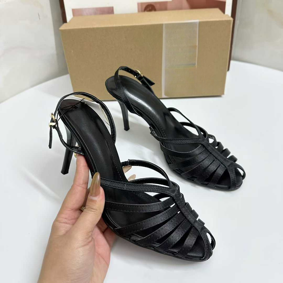 JHC-HB-301 | Silky Satin Round-Toe Stiletto Heel Dress Sandal angle 3