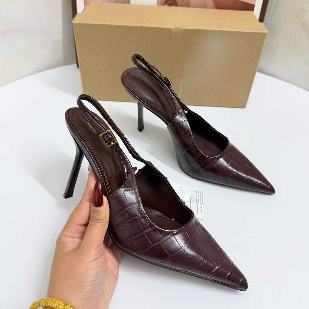 JHC-HB-128 | Slingback Closed-Toe High-Heel Dress Pump angle 2