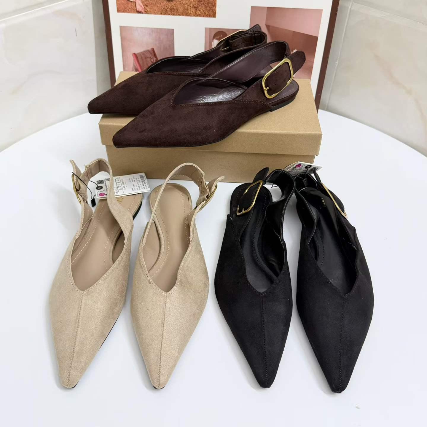 JHC-HB-093 | Slingback Pointed-Toe Flat Dress Pump - Fujian Jinhongchang Sports Goods Co., Ltd.