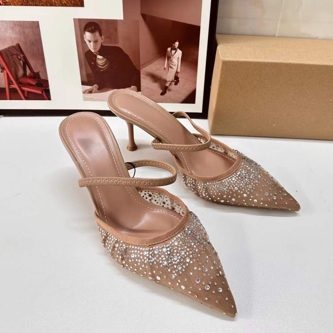 JHC-HB-162 | Rhinestone Embellished High-Heel Mule Slide - Fujian Jinhongchang Sports Goods Co., Ltd.