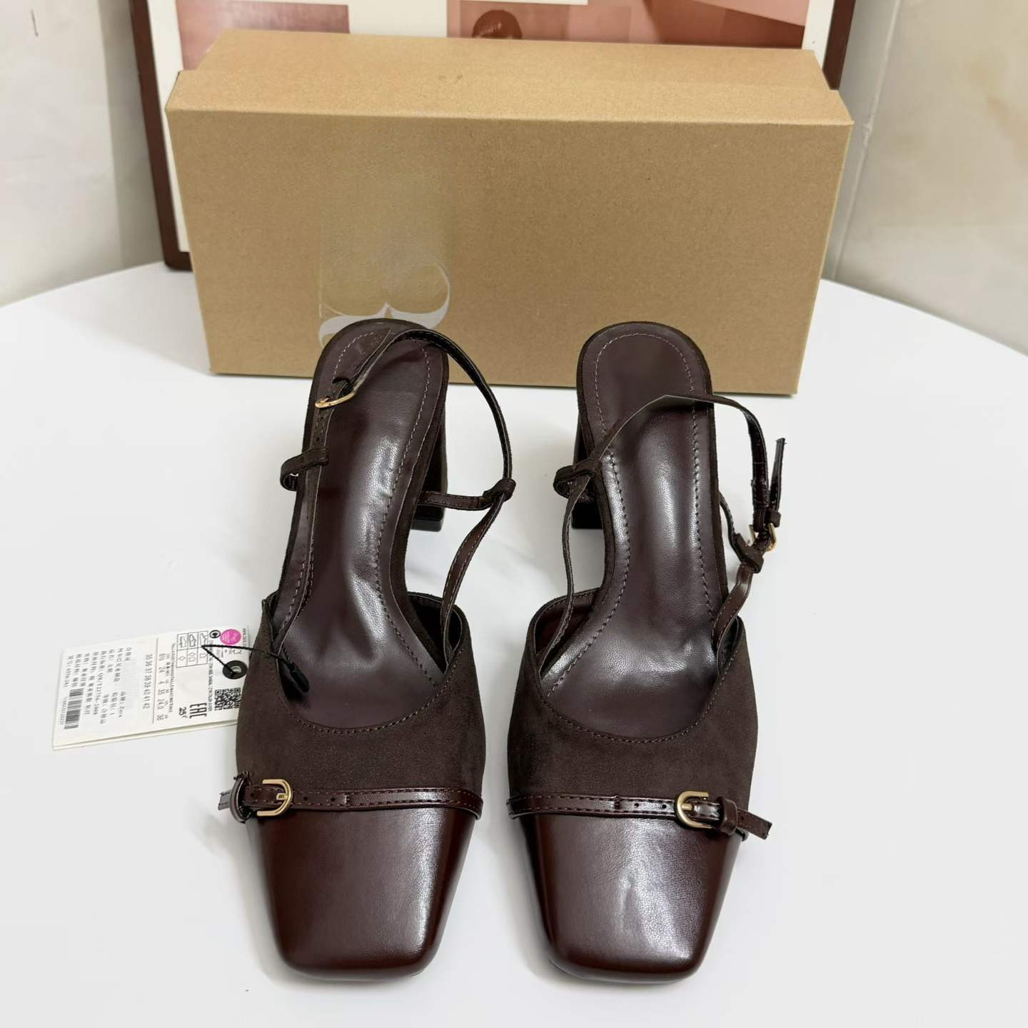 JHC-HB-179 | Square-Toe Block Heel Dress Sandal angle 3