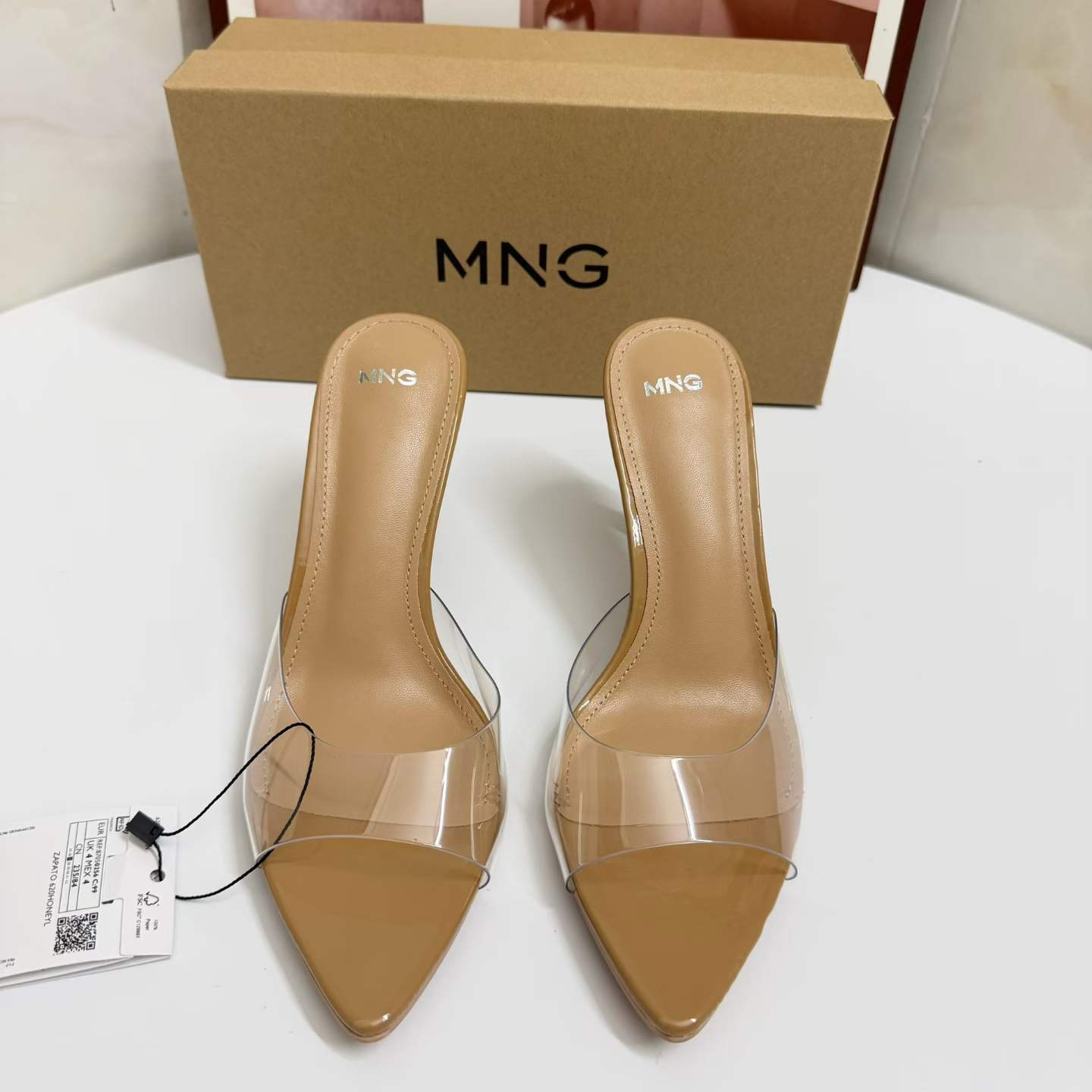 JHC-HB-102 | Minimalist Strap Slingback Pointed-Toe Stiletto Heel Heeled Slide angle 3