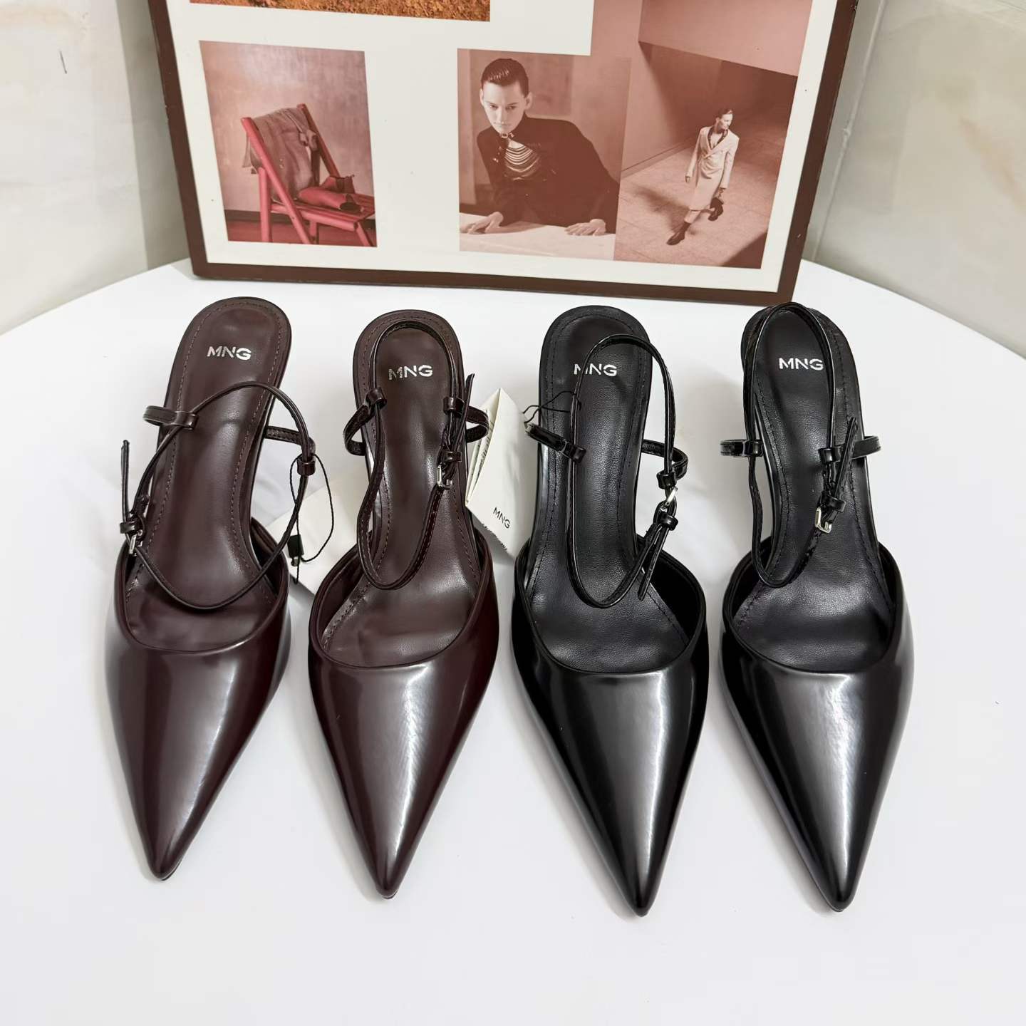 JHC-HB-248 | Patent Gloss Pointed-Toe Stiletto Heel Mule Slide - Fujian Jinhongchang Sports Goods Co., Ltd.
