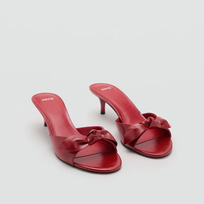 JHC-HB-009 | Bow Detail Minimalist Strap High-Heel Heeled Slide - Fujian Jinhongchang Sports Goods Co., Ltd.