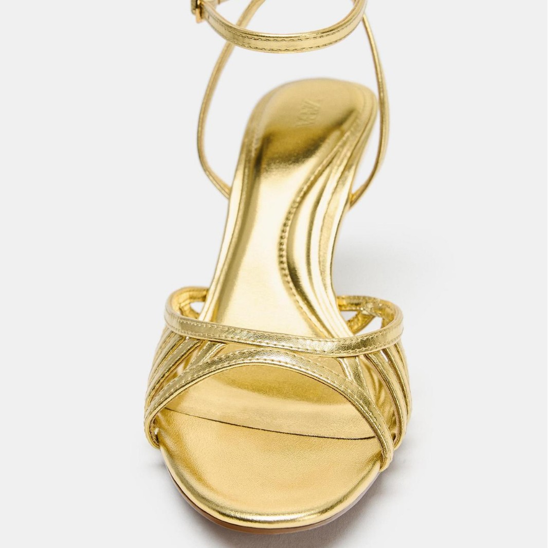 JHC-HB-060 | Minimalist Strap Metallic Gold High-Heel Dress Sandal angle 3