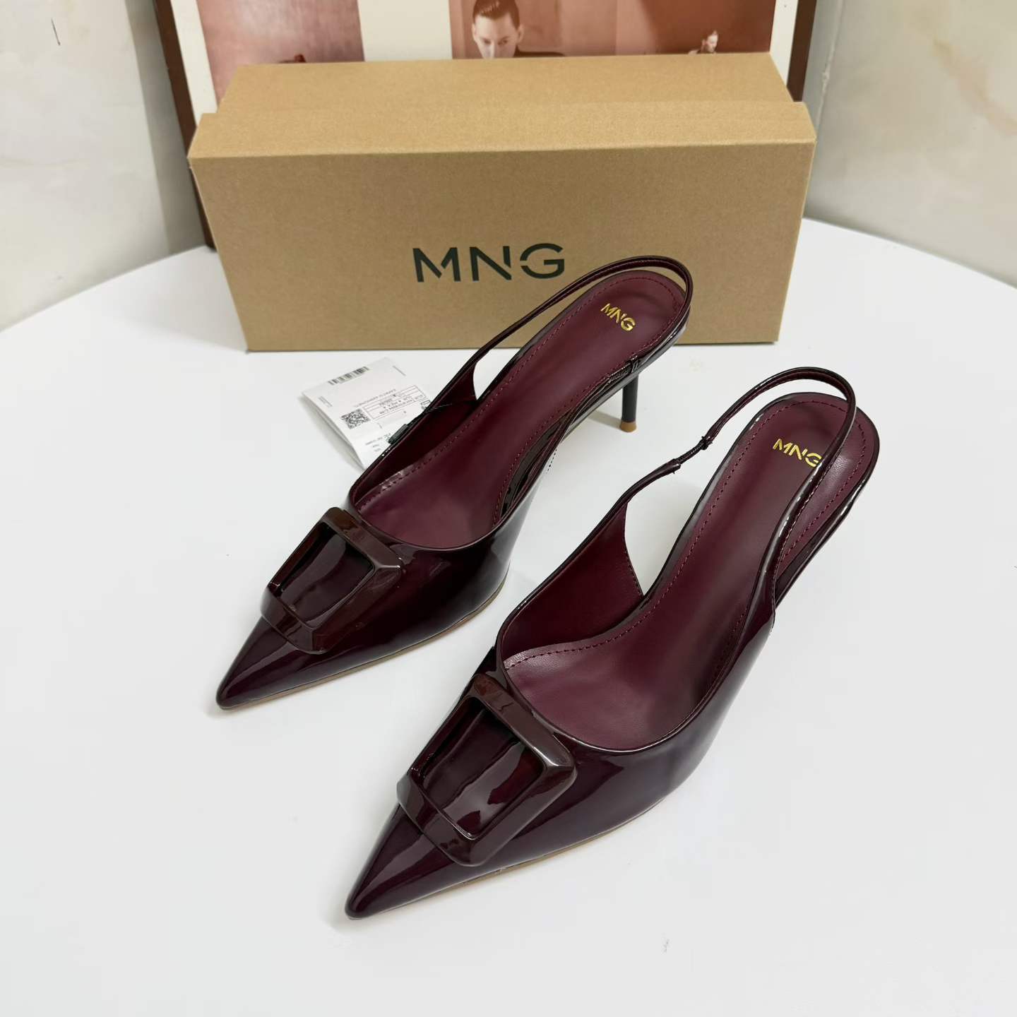 JHC-HB-225 | Slingback Pointed-Toe Stiletto Heel Mule Slide - Fujian Jinhongchang Sports Goods Co., Ltd.