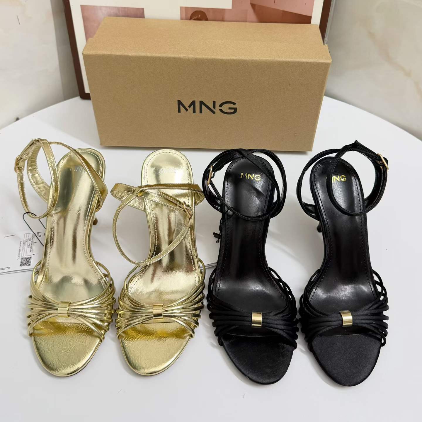 JHC-HB-007 | Metal Buckle Minimalist Strap Stiletto Heel Dress Sandal - Fujian Jinhongchang Sports Goods Co., Ltd.