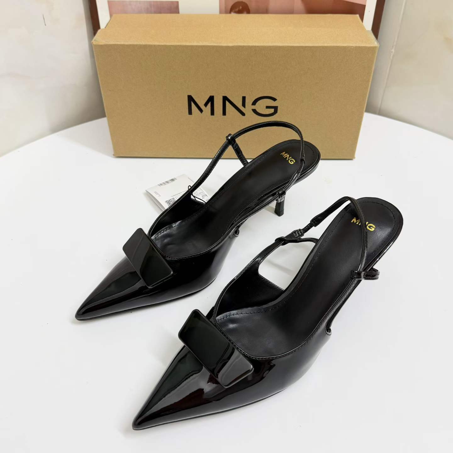 JHC-HB-175 | Pointed-Toe Stiletto Heel Mule Slide angle 3