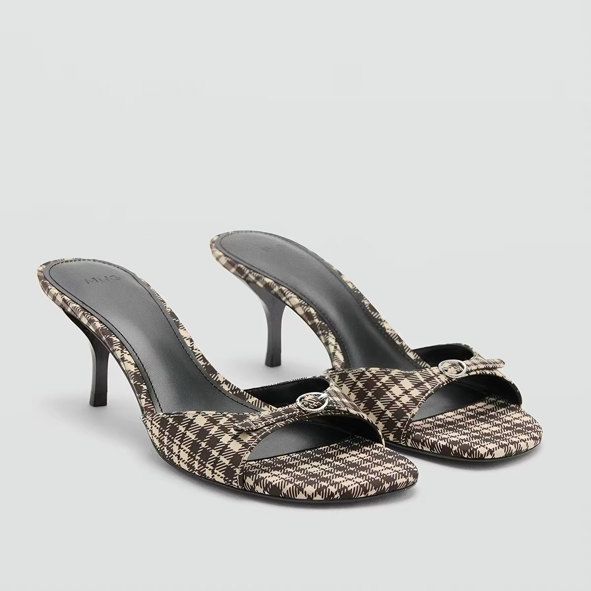JHC-HB-071 | Animal Print Mid-Heel Heeled Slide - Fujian Jinhongchang Sports Goods Co., Ltd.