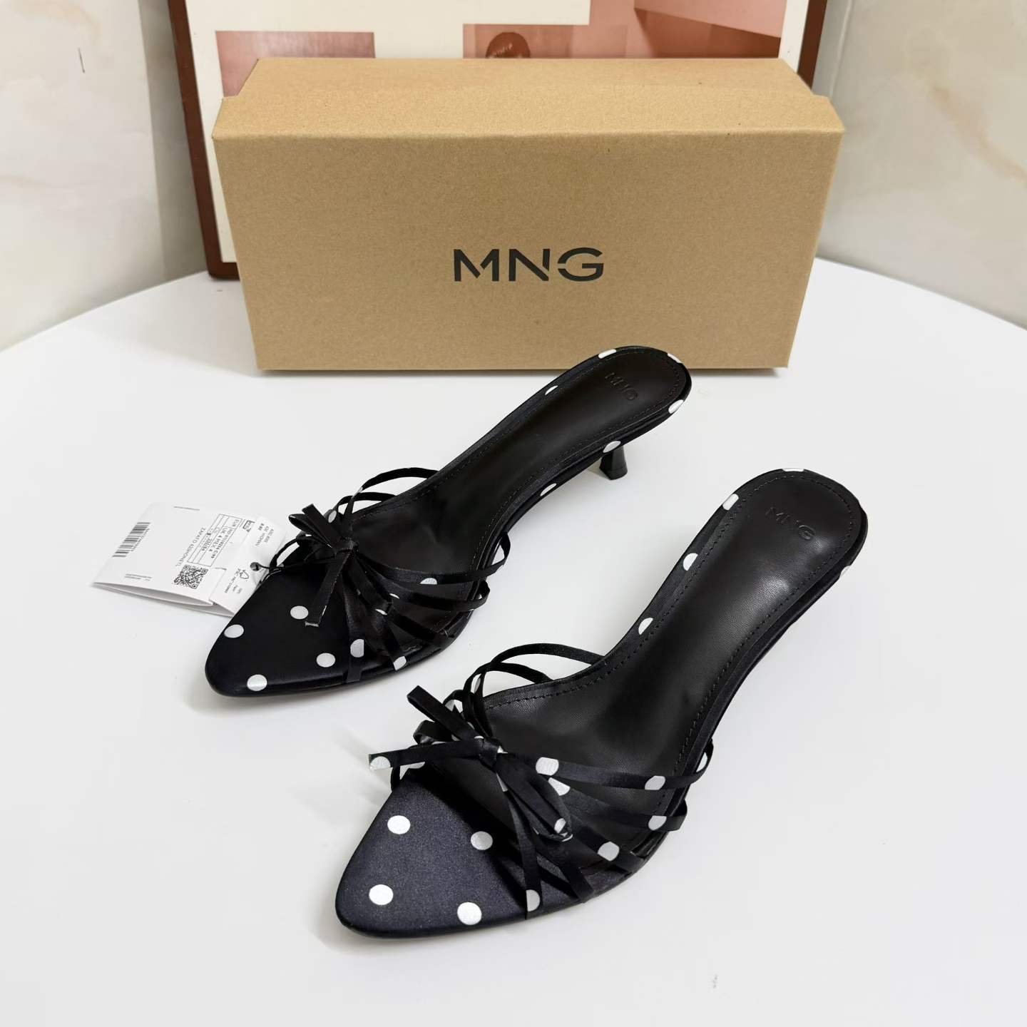 JHC-HB-241 | Bow Detail Pointed-Toe Stiletto Heel Heeled Slide angle 3
