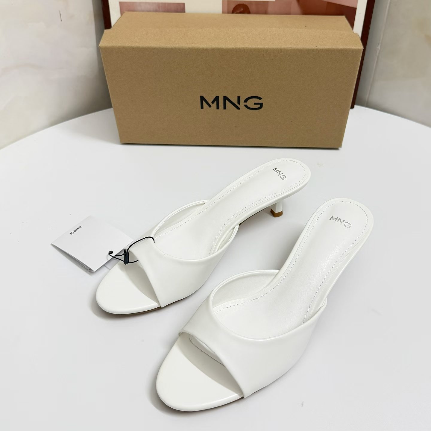 JHC-HB-134 | Round-Toe Stiletto Heel Heeled Slide angle 3