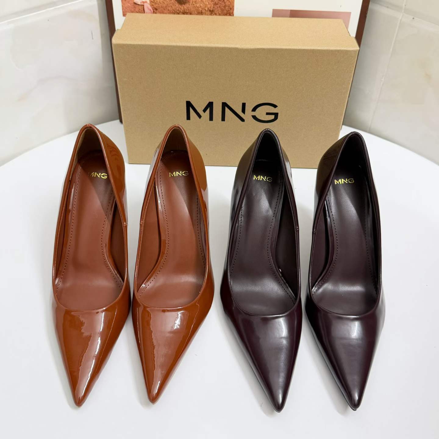 JHC-HB-082 | Patent Gloss Pointed-Toe Stiletto Heel Dress Pump - Fujian Jinhongchang Sports Goods Co., Ltd.