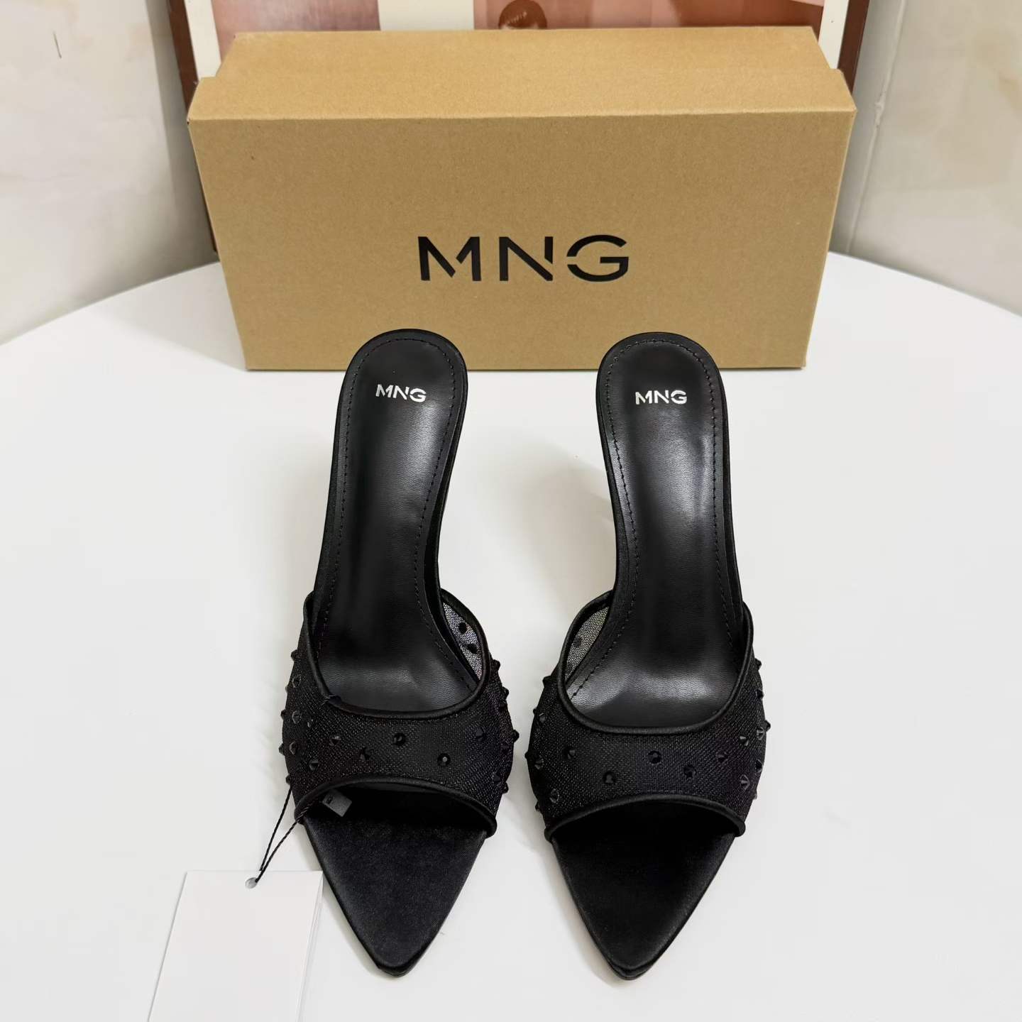 JHC-HB-083 | Pointed-Toe High-Heel Heeled Slide angle 2