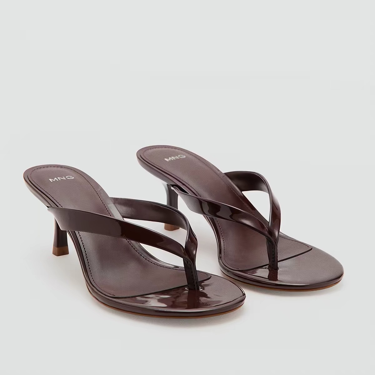 JHC-HB-014 | Patent Gloss Toe-Post Stiletto Heel Thong Flip-Flop - Fujian Jinhongchang Sports Goods Co., Ltd.