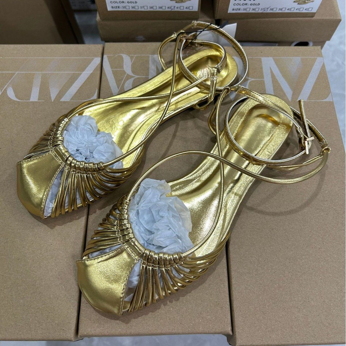 JHC-HB-199 | Metal Buckle Woven Cutout Round-Toe Casual Summer Sandal angle 2