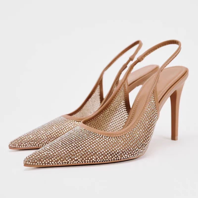 JHC-HB-152 | Rhinestone Embellished Slingback High-Heel Dress Sandal angle 2