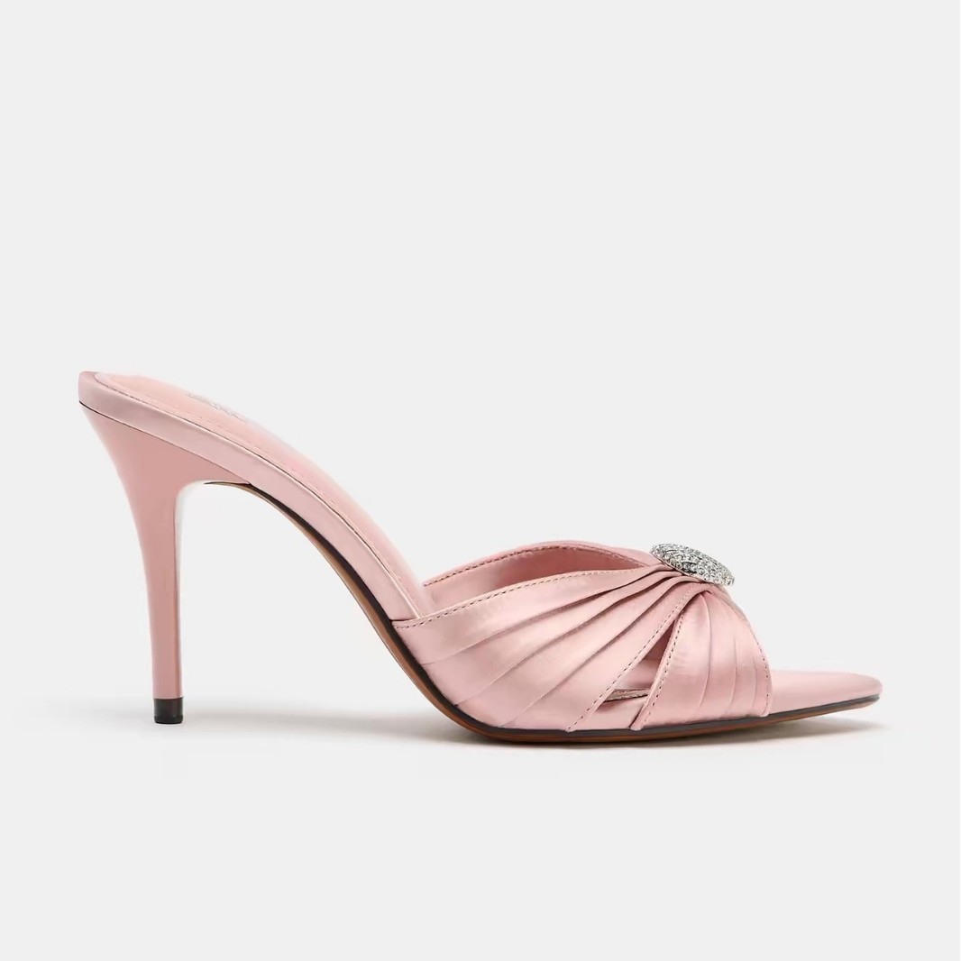 JHC-HB-196 | Rhinestone Embellished Pointed-Toe Stiletto Heel Dress Sandal angle 3