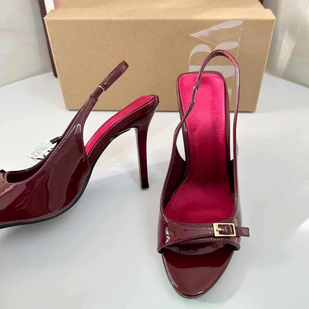 JHC-HB-259 | Metal Buckle Pointed-Toe High-Heel Dress Sandal angle 3