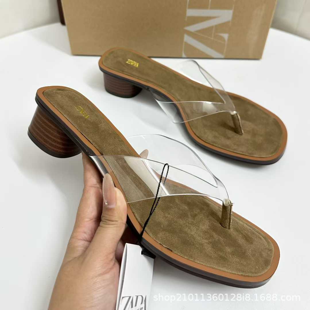 JHC-HB-151 | Square-Toe Block Heel Thong Flip-Flop - Fujian Jinhongchang Sports Goods Co., Ltd.