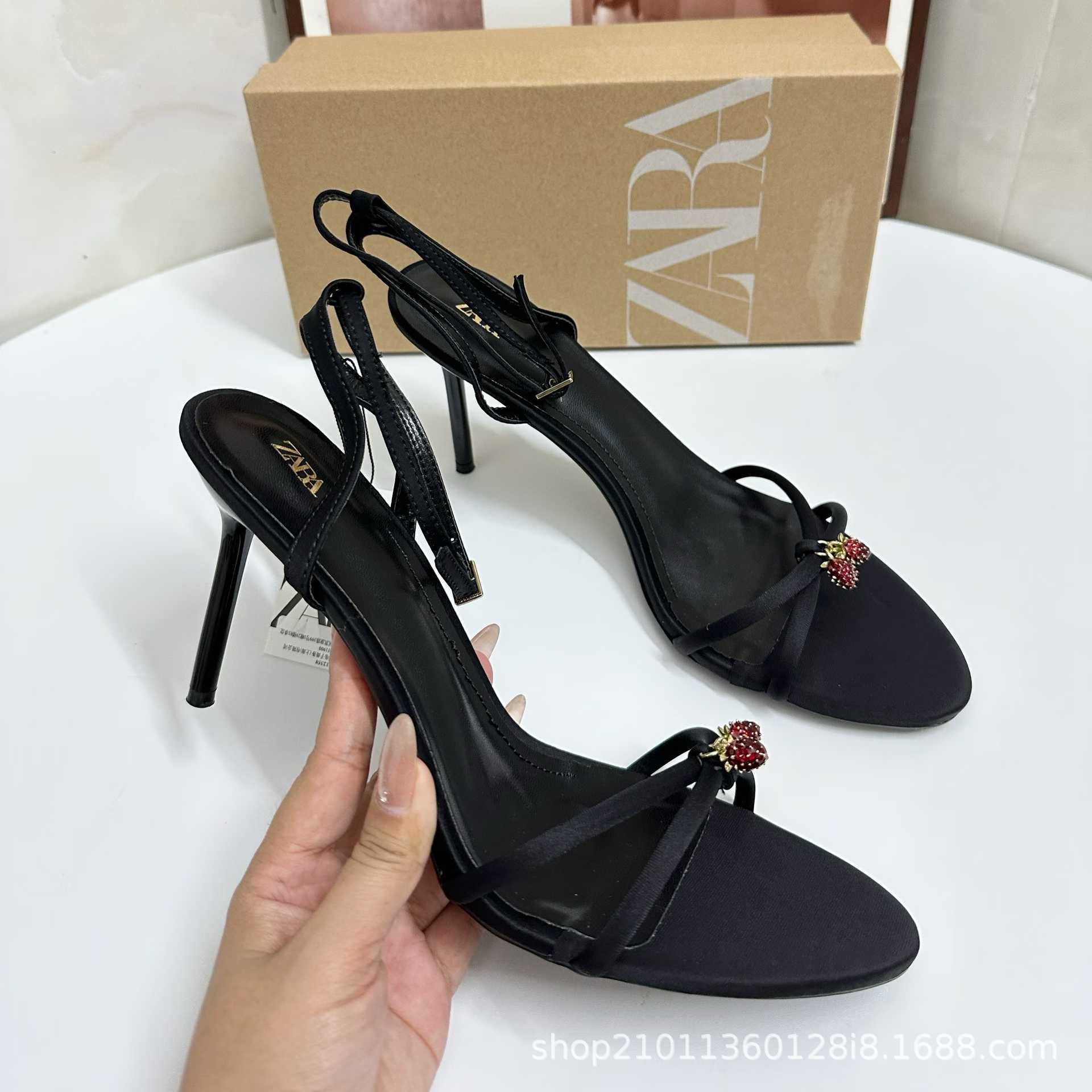 JHC-HB-150 | Rhinestone Embellished Stiletto Heel Dress Sandal - Fujian Jinhongchang Sports Goods Co., Ltd.