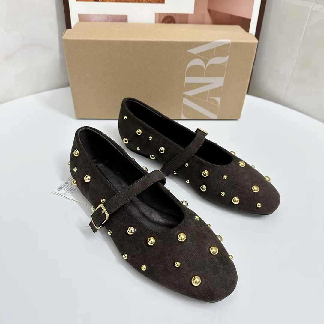 JHC-HB-172 | Square-Toe Flat Ballet Flat angle 3