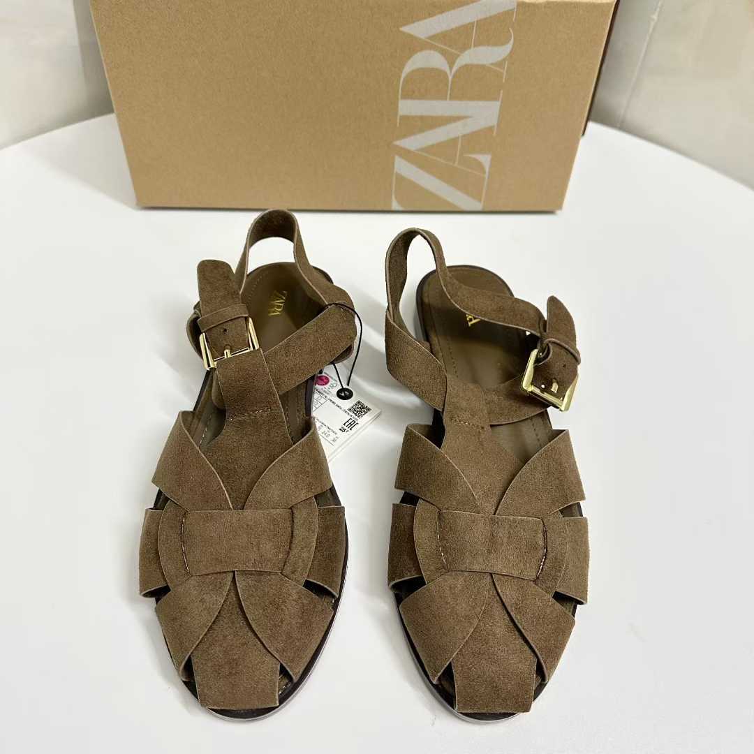 JHC-HB-112 | Woven Cutout Closed-Toe Flat Gladiator Sandal - Fujian Jinhongchang Sports Goods Co., Ltd.