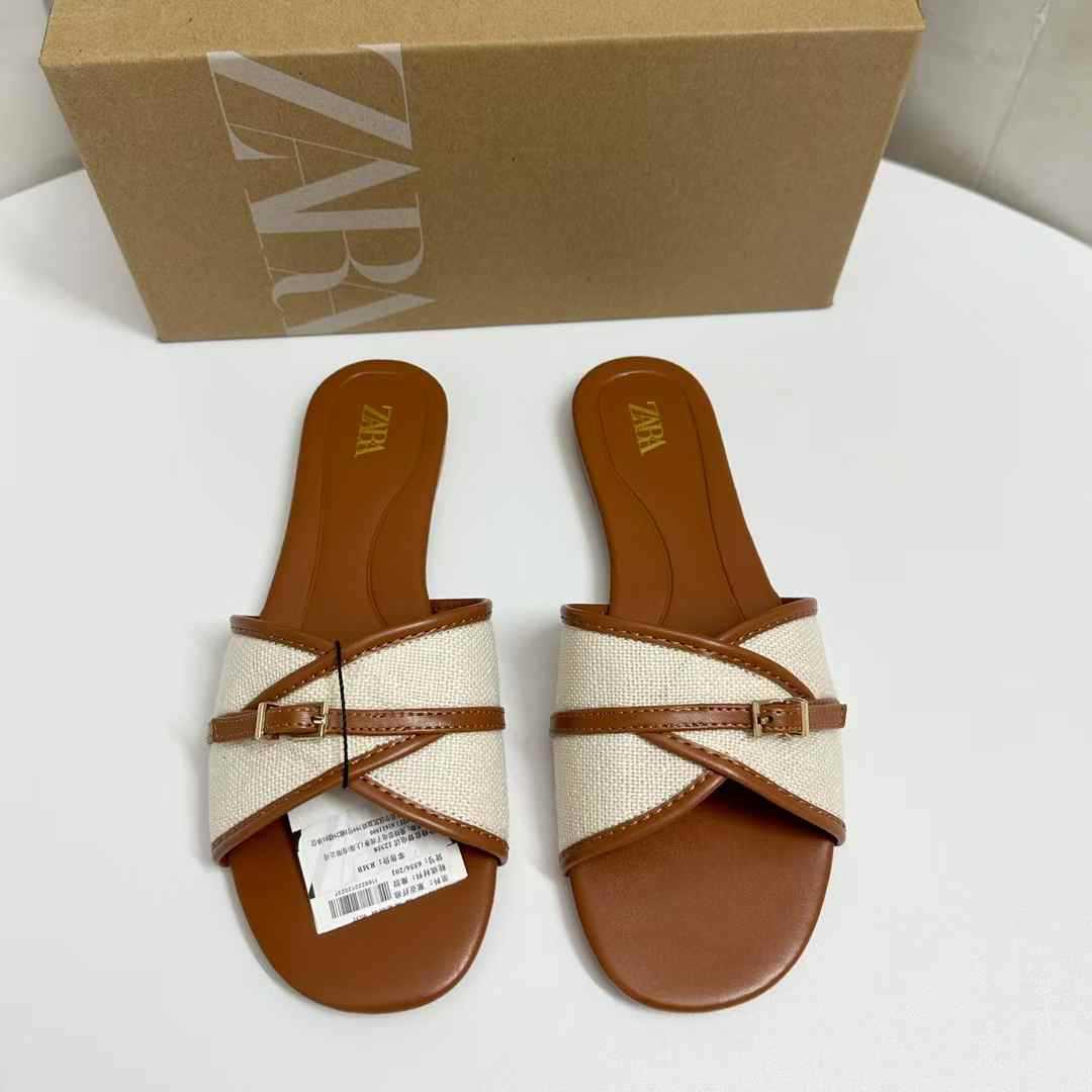JHC-HB-086 | Woven Cutout Round-Toe Flat Casual Slide Slipper - Fujian Jinhongchang Sports Goods Co., Ltd.