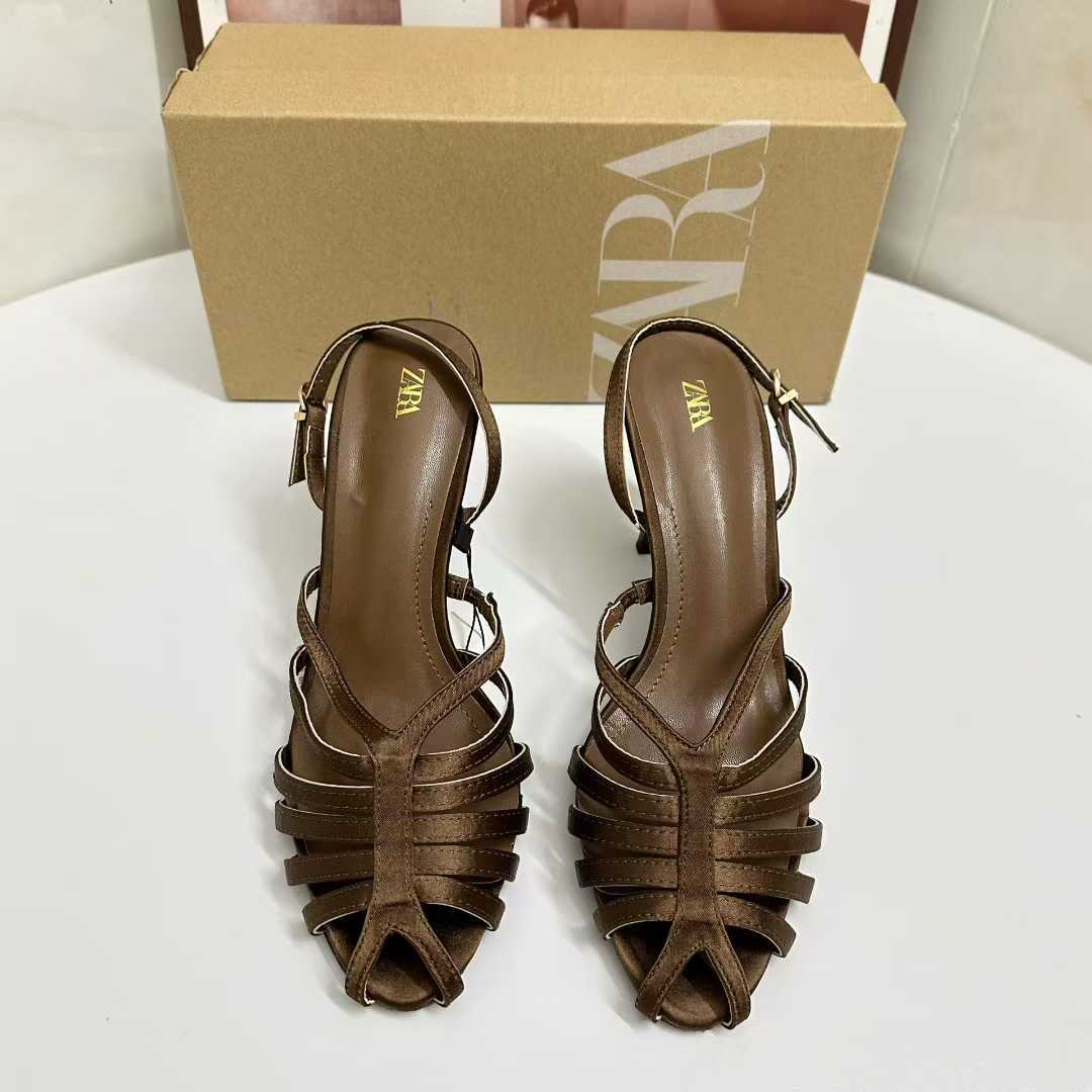 JHC-HB-166 | Silky Satin Round-Toe Stiletto Heel Dress Sandal angle 2