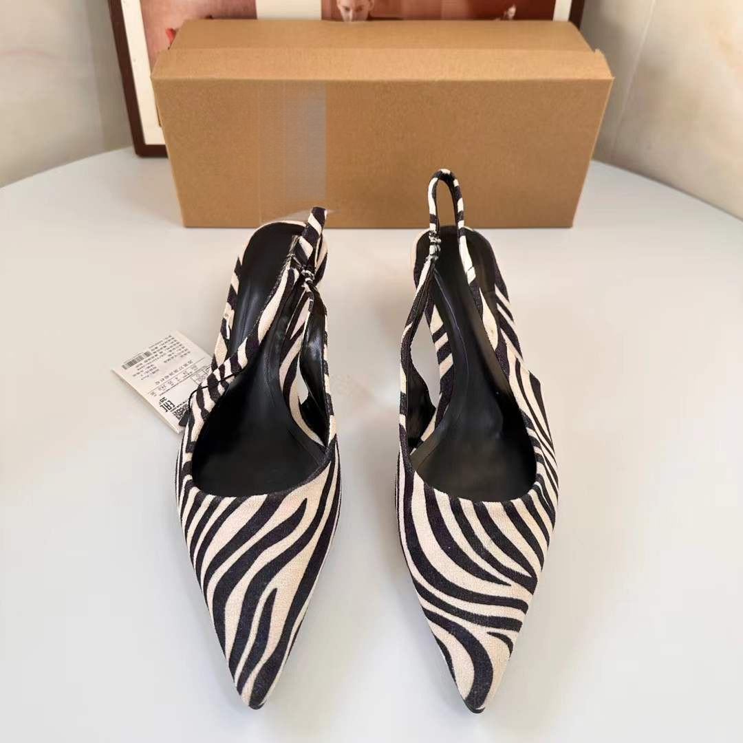 JHC-HB-016 | Slingback Animal Print Pointed-Toe Kitten Heel Mule Slide - Fujian Jinhongchang Sports Goods Co., Ltd.