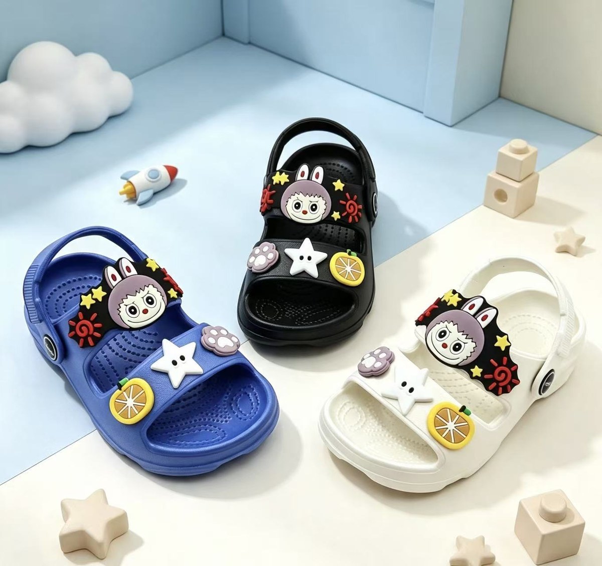 JHC-KIDS-029 | Colorblock Lightweight Kids Sport Slide (Kids Sizes) - Fujian Jinhongchang Sports Goods Co., Ltd.