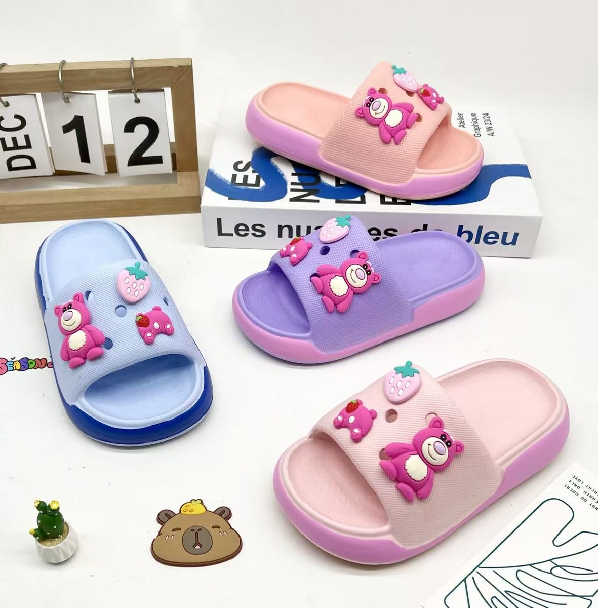 JHC-KIDS-041 | Colorblock Lightweight Kids Sport Slide (Kids Sizes) - Fujian Jinhongchang Sports Goods Co., Ltd.