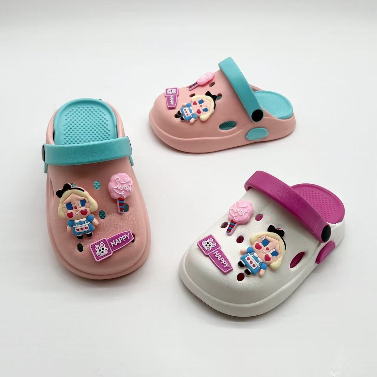JHC-KIDS-077 | Colorblock Lightweight Kids Sport Slide (Kids Sizes) - Fujian Jinhongchang Sports Goods Co., Ltd.